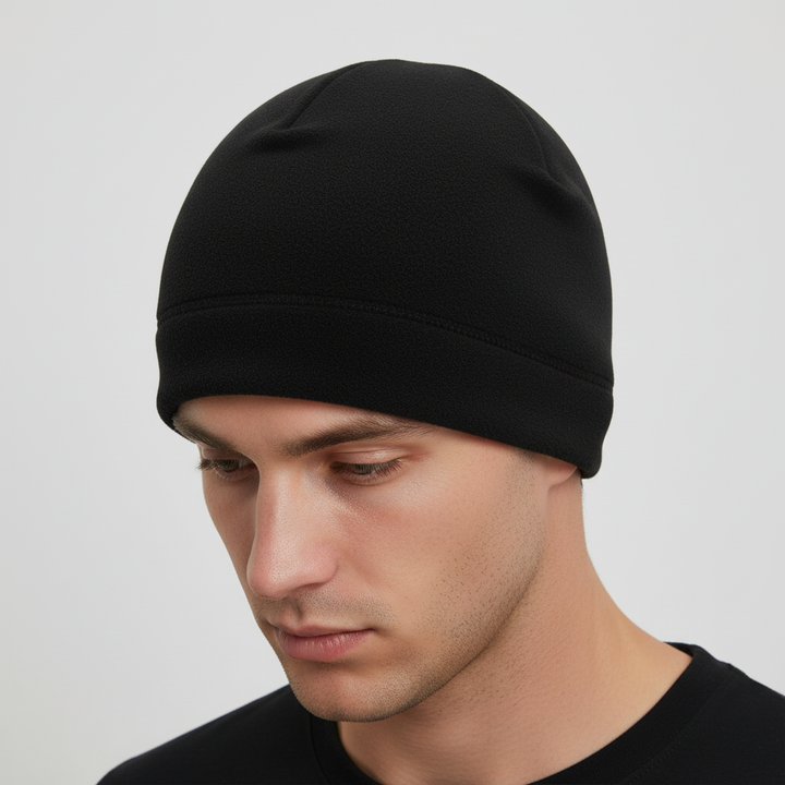 Cozy winter hat for outdoor sports with soft fleece lining and windproof design