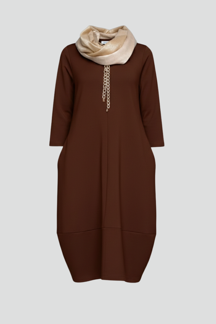 Maribel | Women’s Round Neck Midi Dress