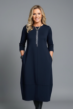 Maribel | Women’s Round Neck Midi Dress