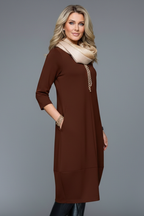 Maribel | Women’s Round Neck Midi Dress