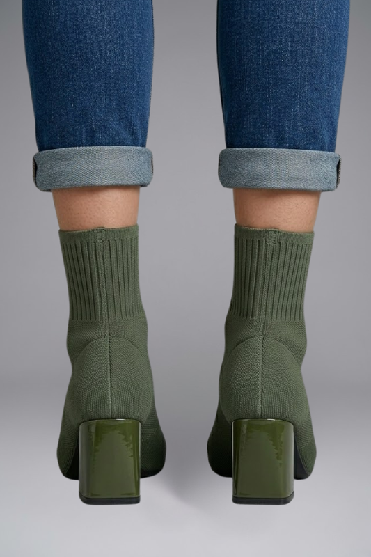 Phoebe | Women’s Ribbed Stretch Ankle Boots