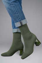 Phoebe | Women’s Ribbed Stretch Ankle Boots