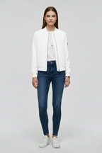 Karen | Women’s Hem Zip Bomber Jacket