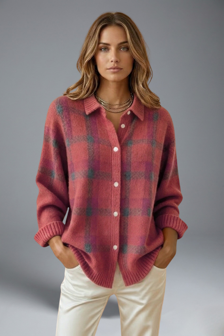 Cess | Women’s Check Pattern Cardigan