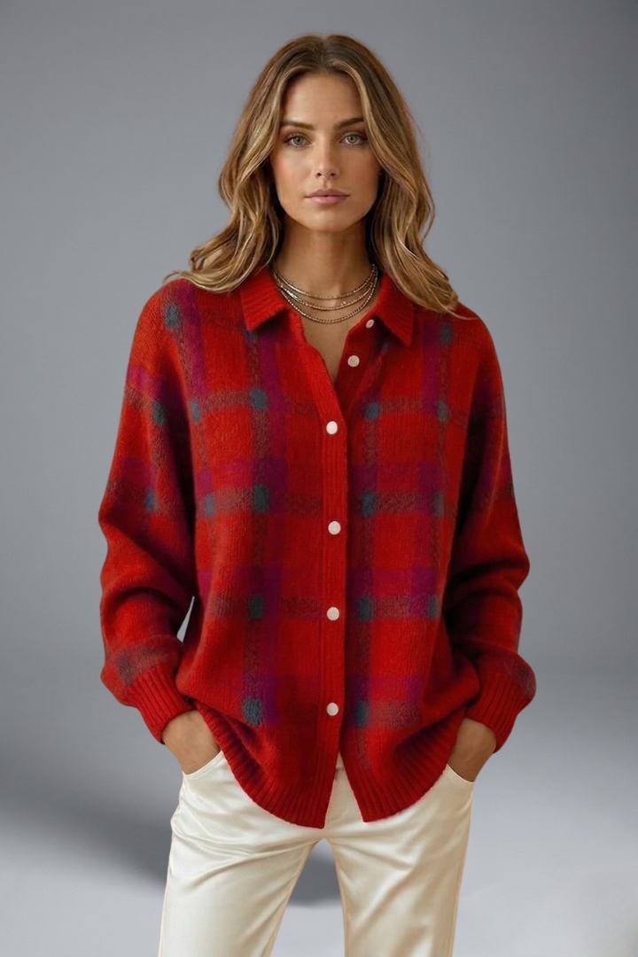 Cess | Women’s Check Pattern Cardigan