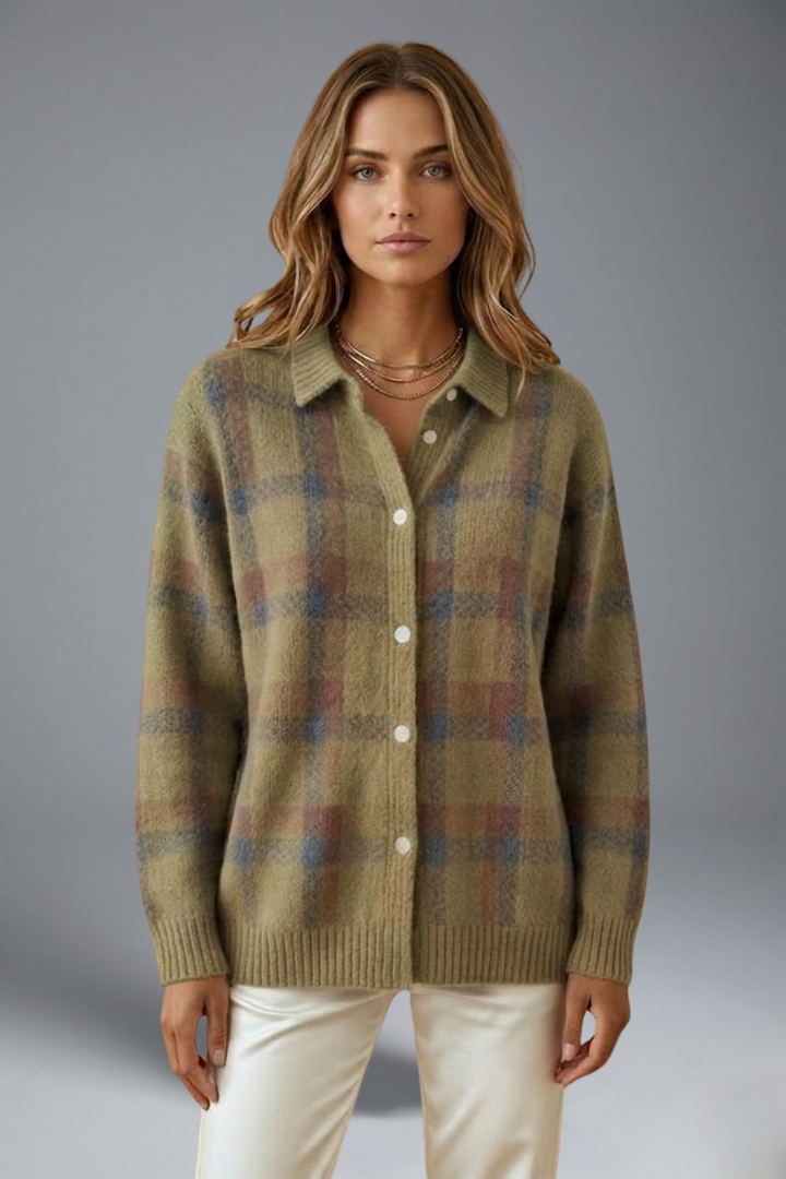 Cess | Women’s Check Pattern Cardigan