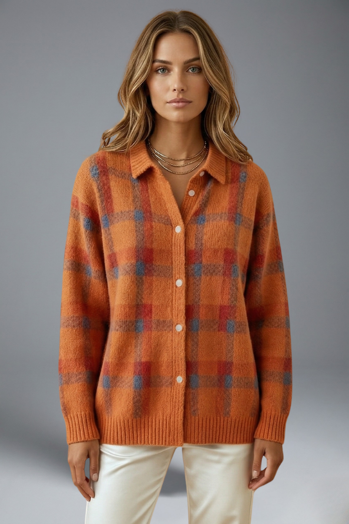 Cess | Women’s Check Pattern Cardigan