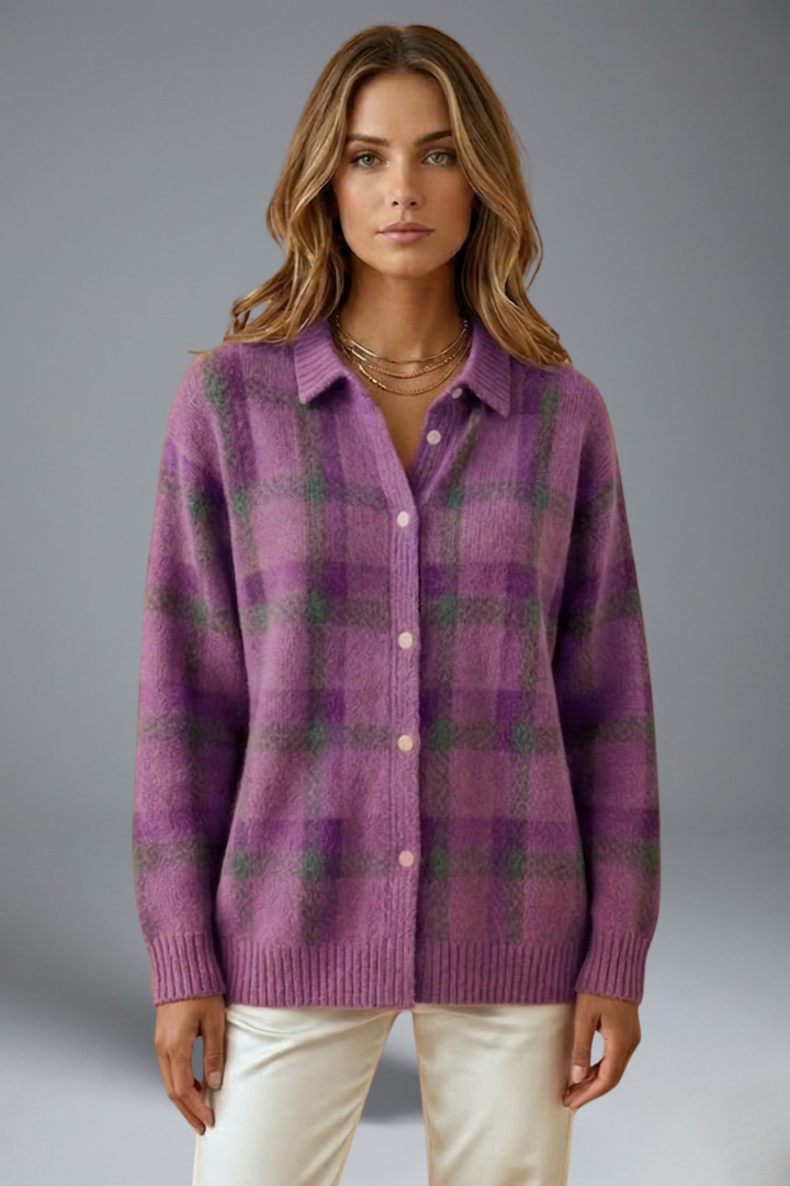 Cess | Women’s Check Pattern Cardigan
