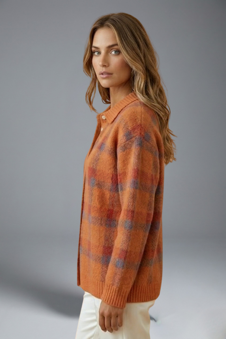 Cess | Women’s Check Pattern Cardigan