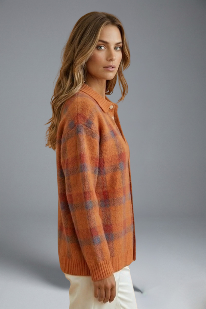 Cess | Women’s Check Pattern Cardigan