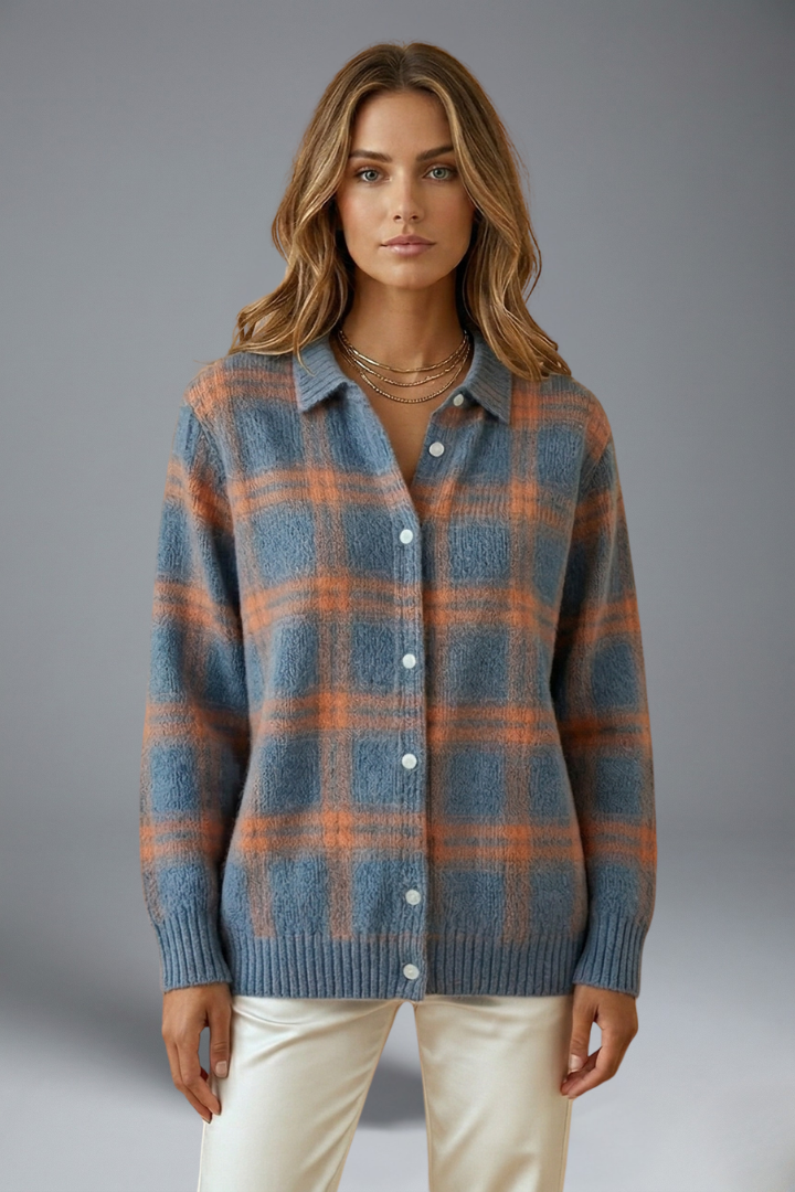 Cess | Women’s Check Pattern Cardigan