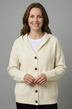 Neria | Women’s Hooded Button Cardigan