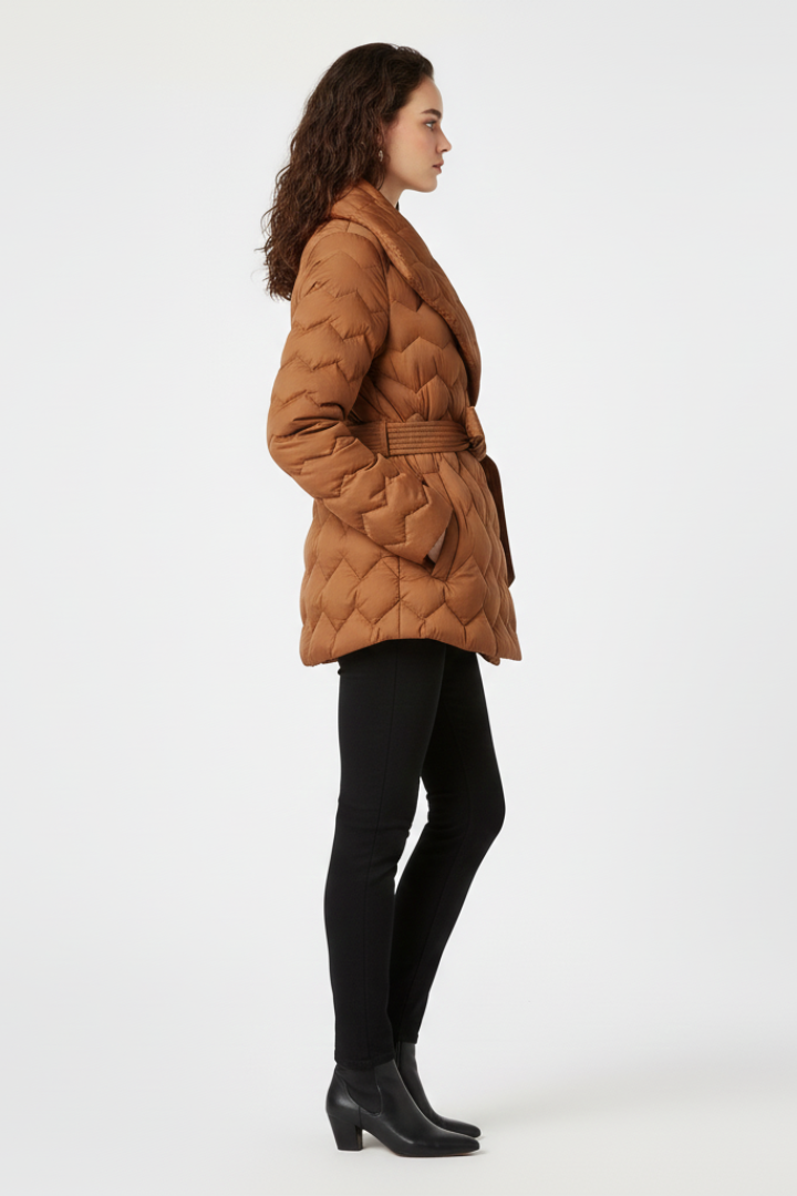 Emberly | Women’s Belted Quilted Coat