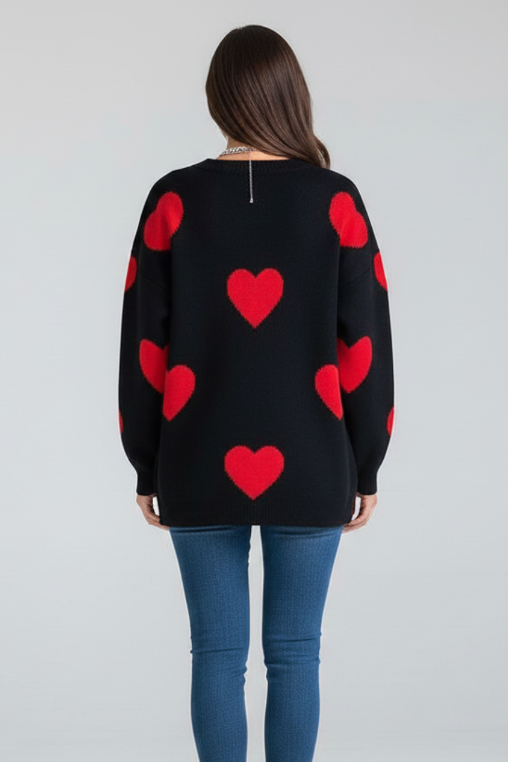 Holly | Women’s Heart Pattern Sweater