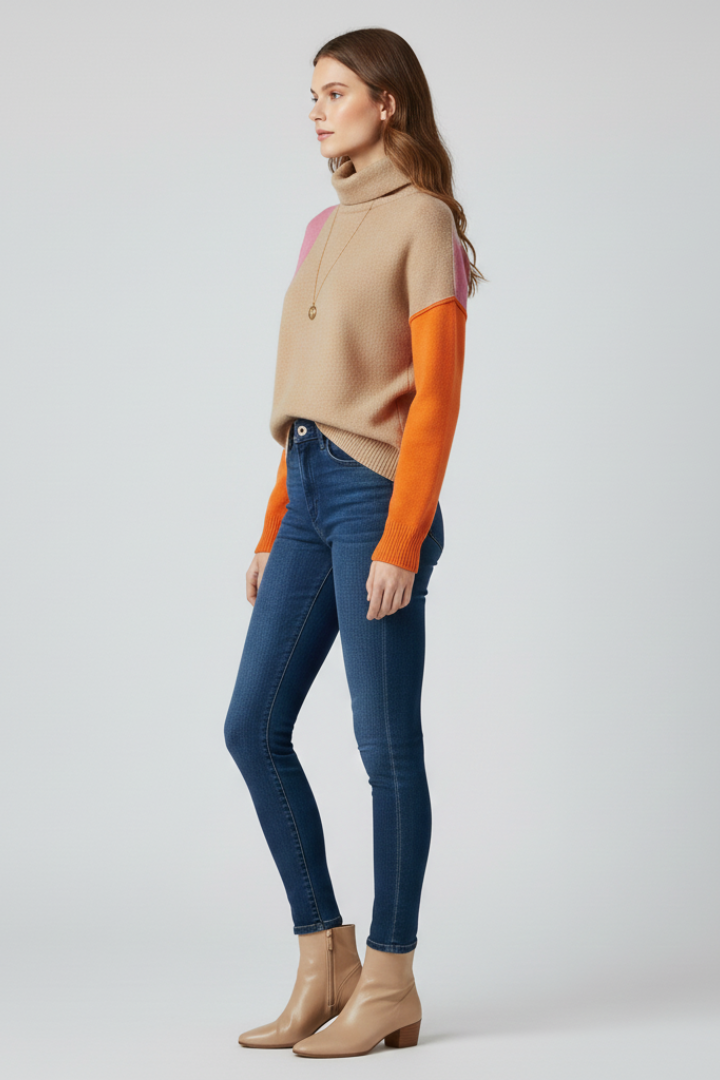 Presley | Women’s High Collar Knit Sweater