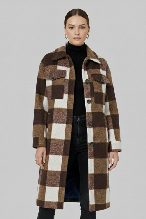 Bea | Women’s Checked Button Coat