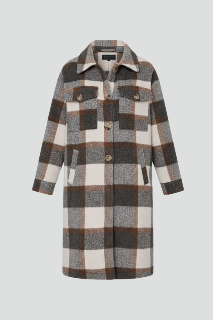 Bea | Women’s Checked Button Coat