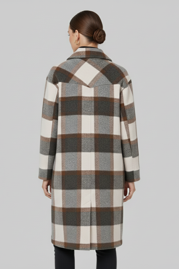 Bea | Women’s Checked Button Coat