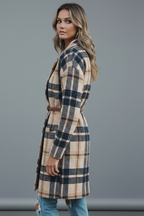 Avelisse | Women’s Plaid Button Coat