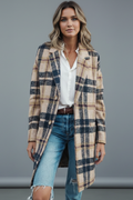 Avelisse | Women’s Plaid Button Coat