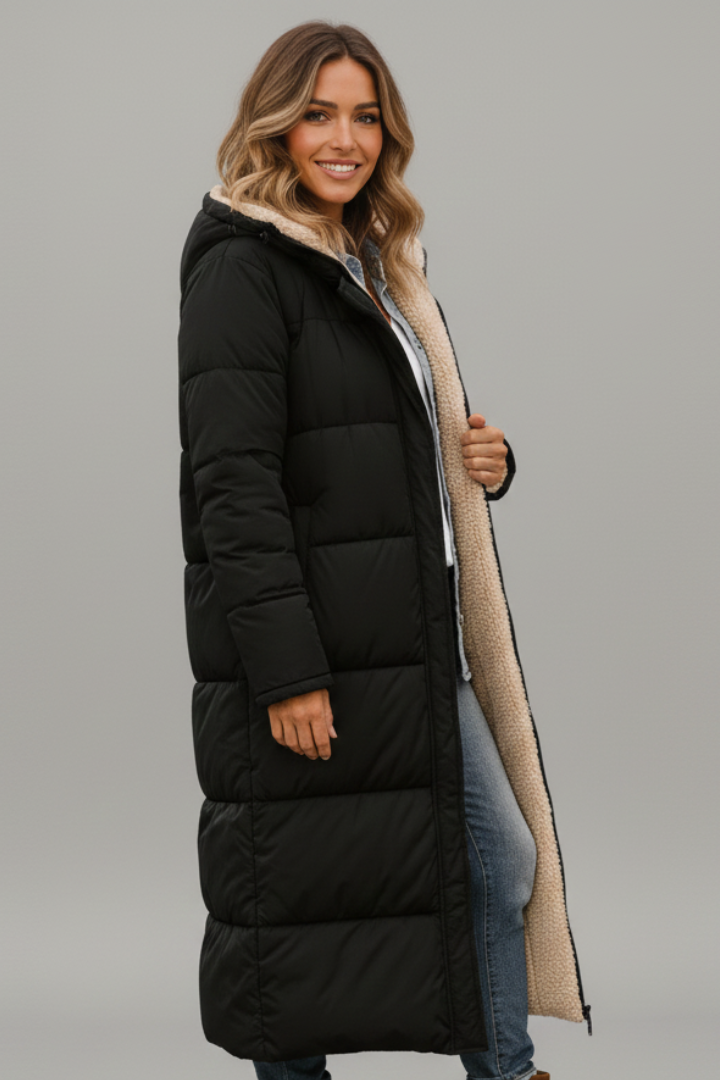 Cressida | Women’s Hooded Zip Long Coat