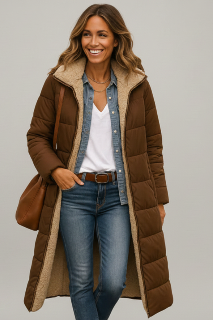 Cressida | Women’s Hooded Zip Long Coat