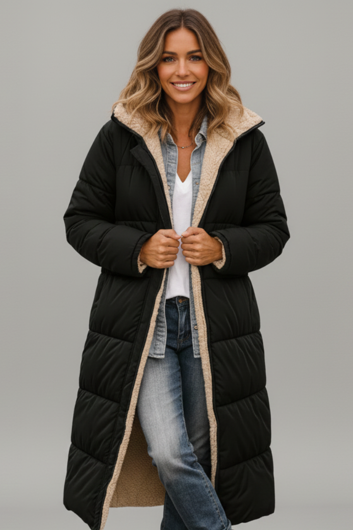 Cressida | Women’s Hooded Zip Long Coat