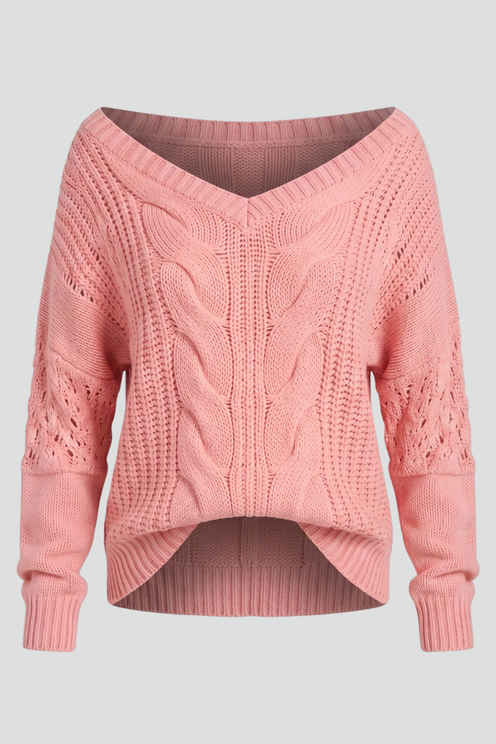 Aurevyn | Women’s V Neck Knit Sweater