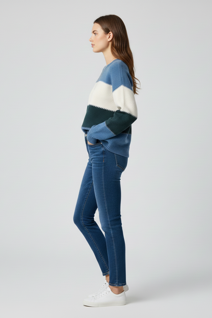 Petra | Women’s Striped Fit Knit Sweater
