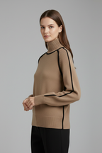 Evadelle | Women’s Collar Turtleneck Sweater