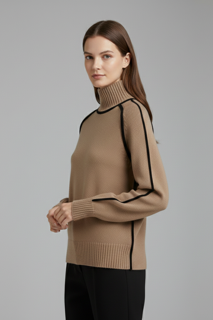 Evadelle | Women’s Collar Turtleneck Sweater