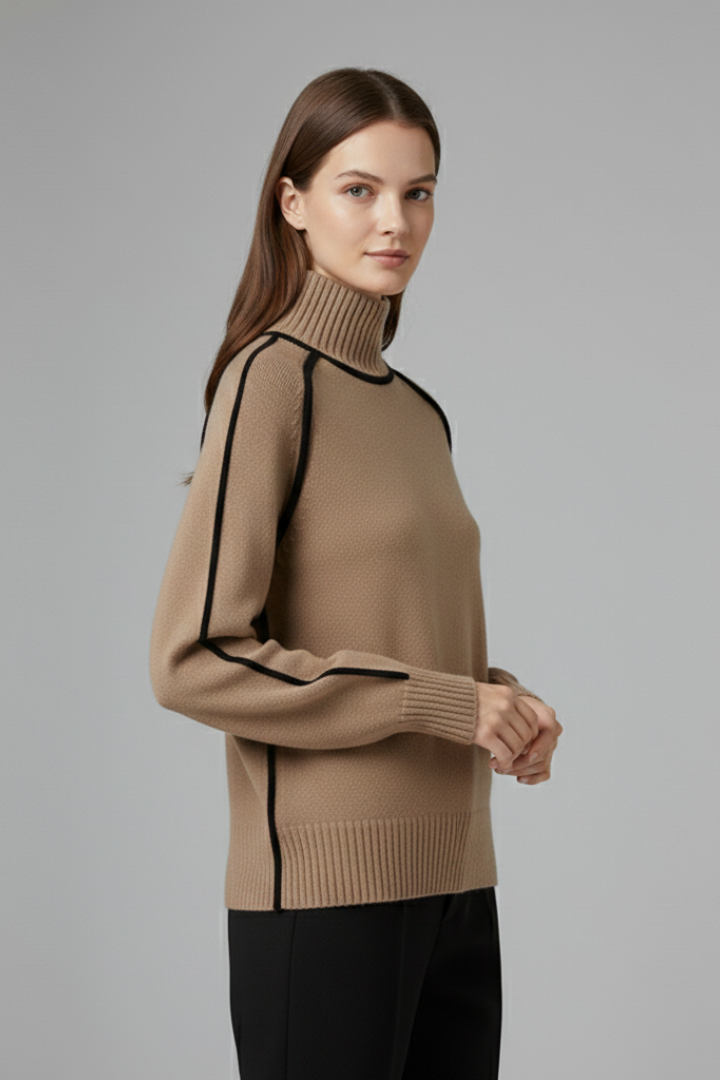 Evadelle | Women’s Collar Turtleneck Sweater