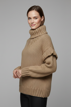 Marcelline | Women’s Ribbed Knit Turtleneck Sweater