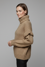 Marcelline | Women’s Ribbed Knit Turtleneck Sweater