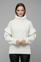 Marcelline | Women’s Ribbed Knit Turtleneck Sweater