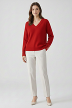 Valoryn | Women’s V Neck Shoulder Sweater