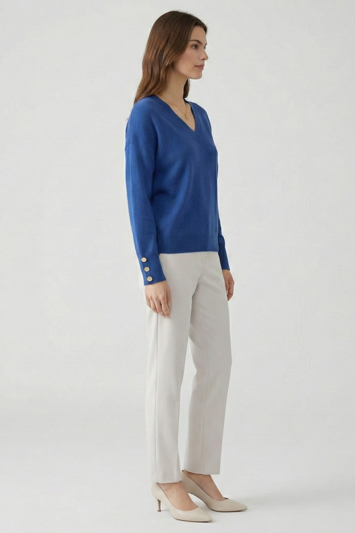 Valoryn | Women’s V Neck Shoulder Sweater