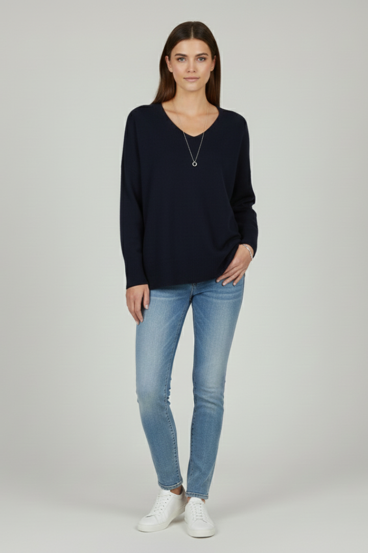 Kyla | Women’s V Neck Dropped Sweater