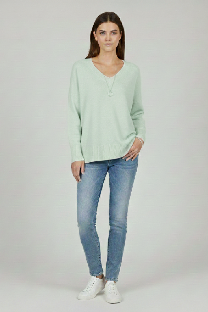 Kyla | Women’s V Neck Dropped Sweater