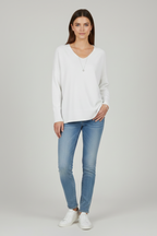 Kyla | Women’s V Neck Dropped Sweater