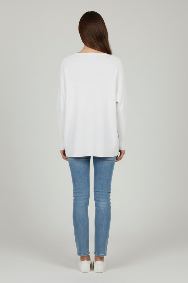 Kyla | Women’s V Neck Dropped Sweater