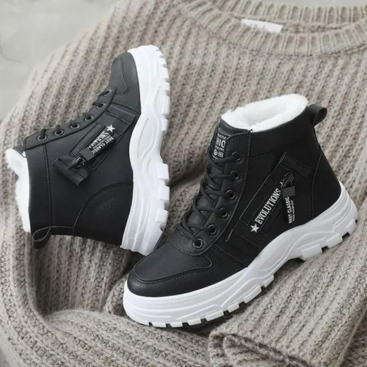Stylish women's waterproof shoes for winter outdoor activities and snow