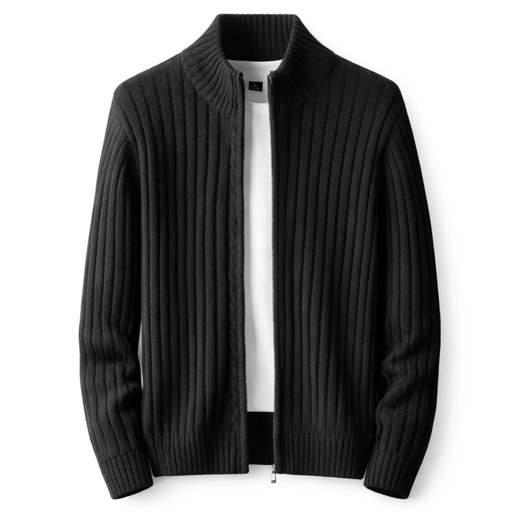 Keller | Men’s Ribbed Full-Zip Cardigan