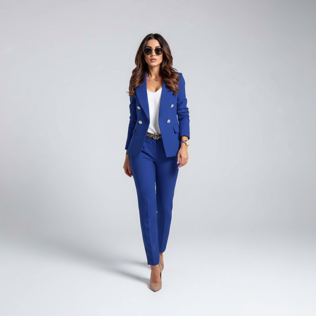 Tailored pants pocket detail on the professional business attire trousers