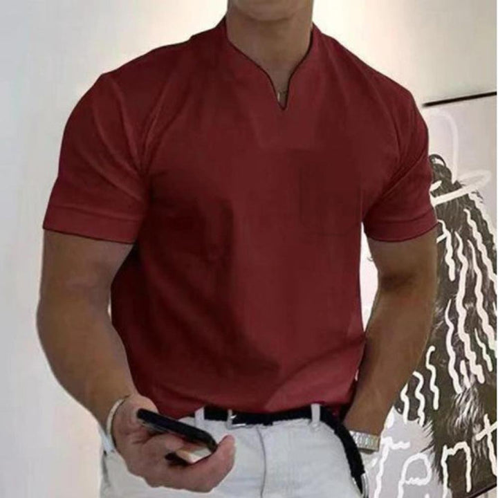 Comfortable clothing polo shirt laid flat for a complete view