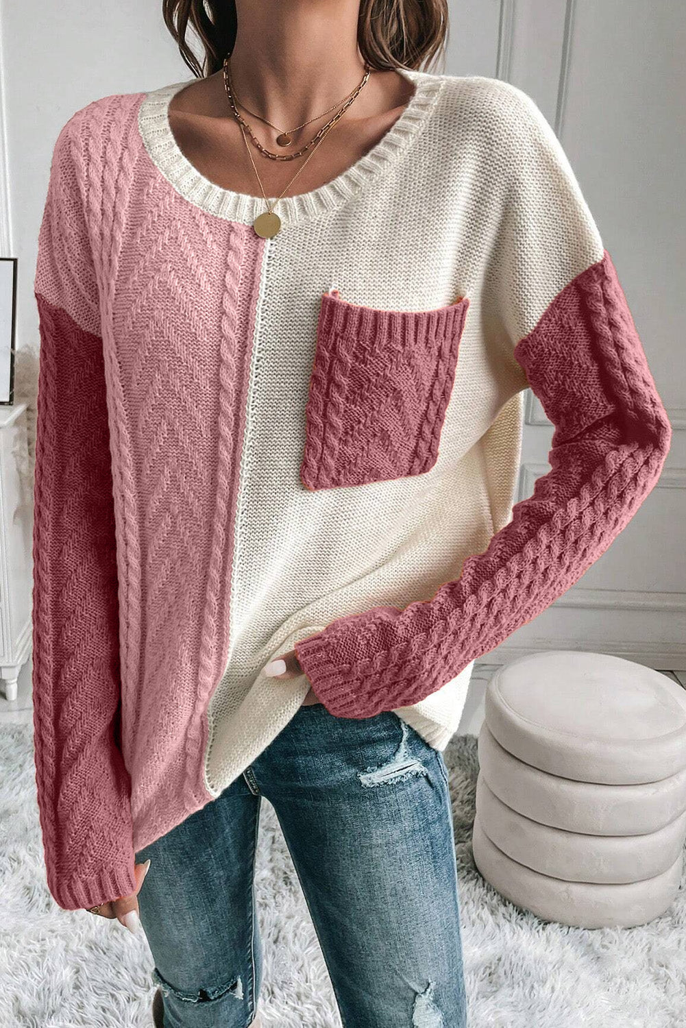 Meadowlyn | Women’s  Crew Neck Knit Sweater
