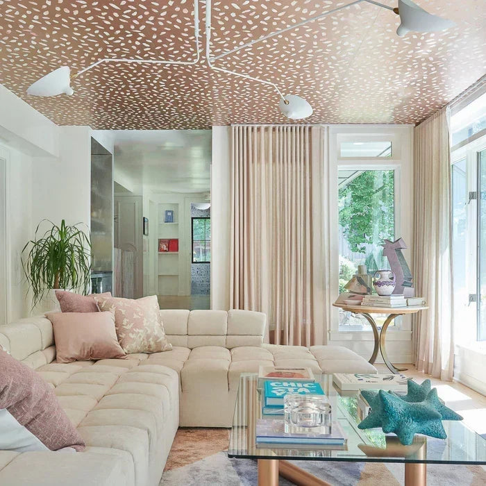 Ambient interior lighting with a modern adjustable ceiling fixture