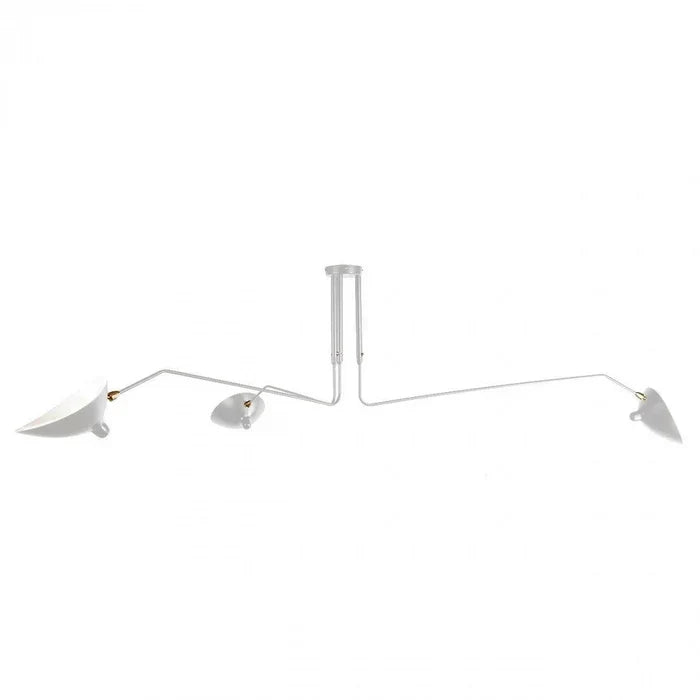 Sleek LED ceiling light with rotatable arms and directional reflectors