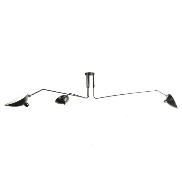 Directional reflector shades on a contemporary living room lamp