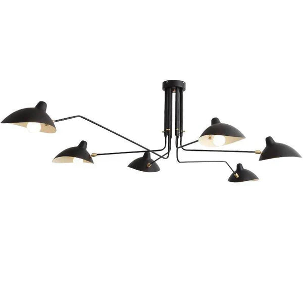Adjustable swivel arm ceiling light fixture shown in a stylish interior